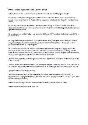 A preview of a PDF biography for Franklin, William Harry